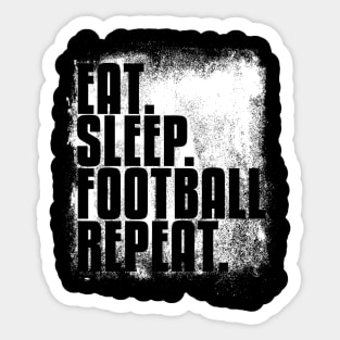 'Eat Sleep Football Repeat' Cool Sport Football Sticker